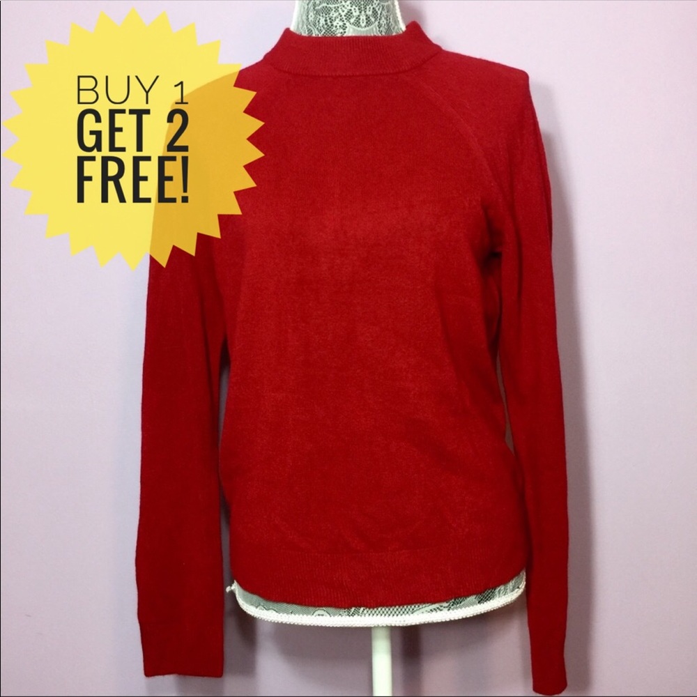Karen Scott Red Cherry Sweater